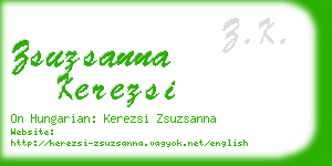 zsuzsanna kerezsi business card